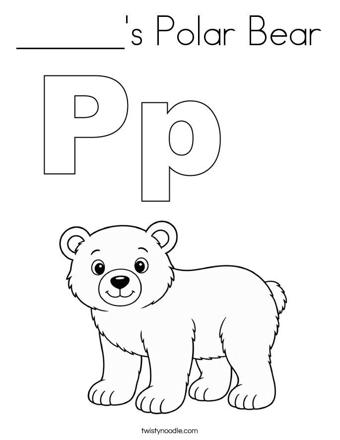 ______'s Polar Bear Coloring Page