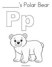 ______'s Polar Bear Coloring Page