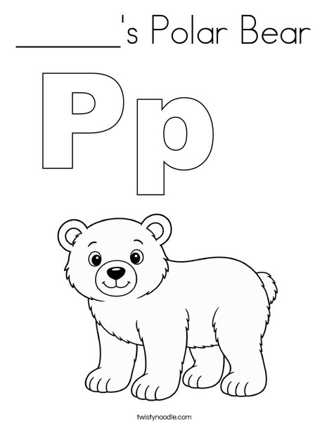 ______'s Polar Bear Coloring Page