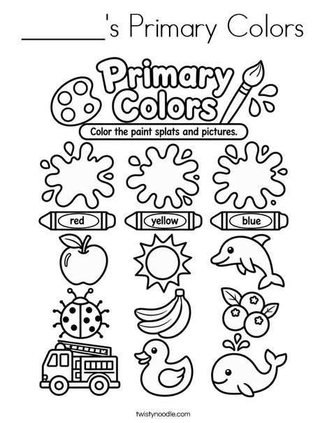 ______'s Primary Colors Coloring Page
