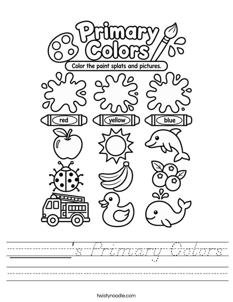 ______'s Primary Colors Worksheet