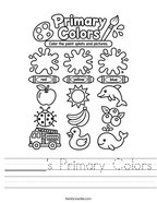 ______'s Primary Colors Handwriting Sheet
