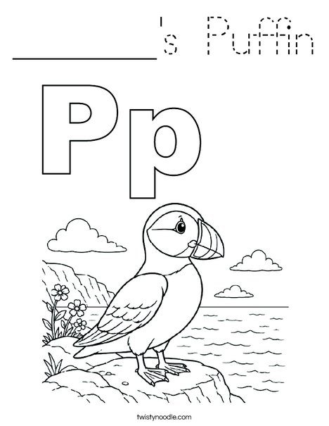 ______'s Puffin Coloring Page
