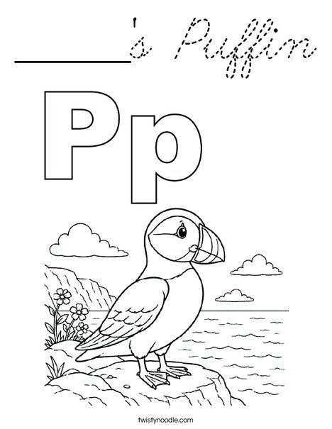 ______'s Puffin Coloring Page