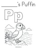 ______'s Puffin Coloring Page