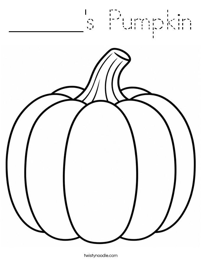 ______'s Pumpkin Coloring Page