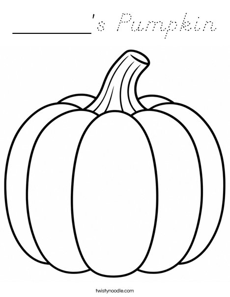 ______'s Pumpkin Coloring Page