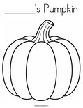 ______'s Pumpkin Coloring Page