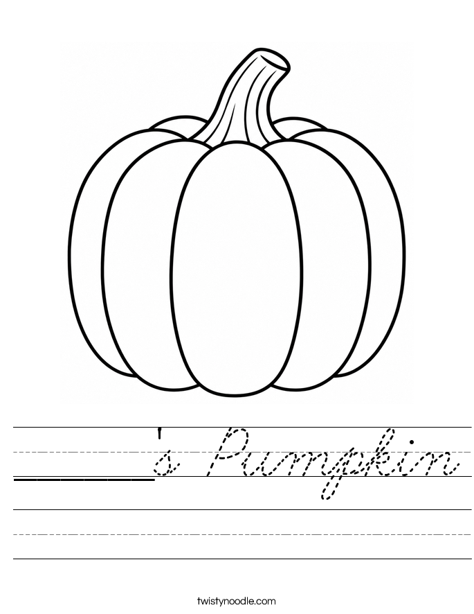 ______'s Pumpkin Worksheet