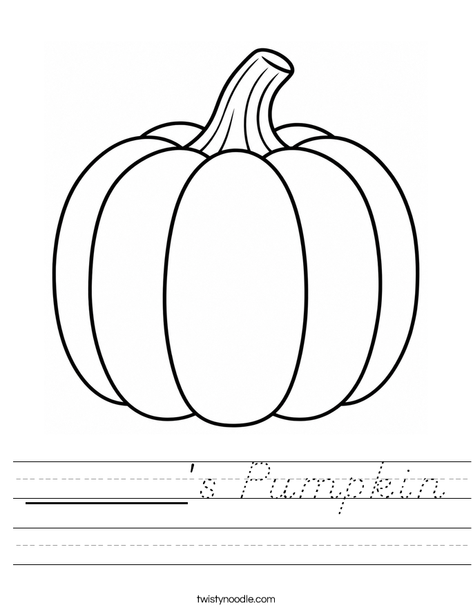 ______'s Pumpkin Worksheet