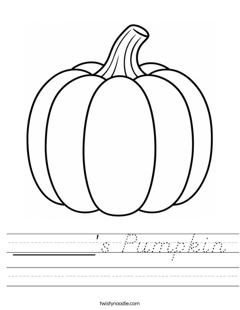 ______'s Pumpkin Worksheet