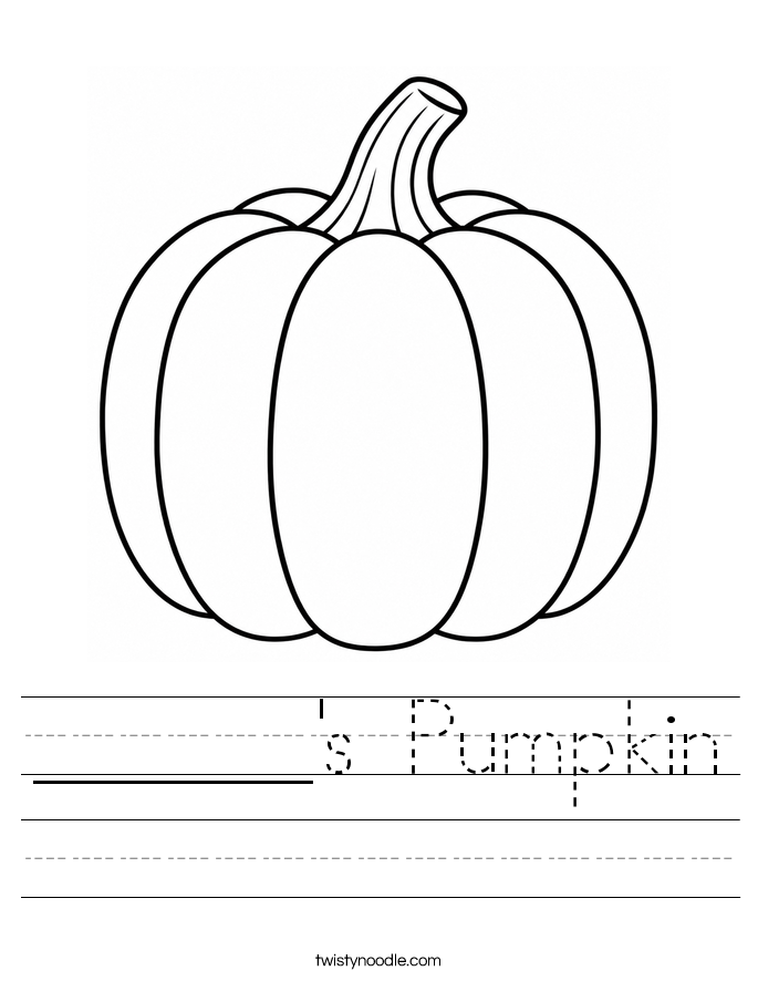 ______'s Pumpkin Worksheet