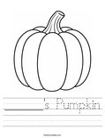 ______'s Pumpkin Worksheet