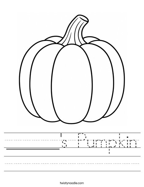 ______'s Pumpkin Worksheet