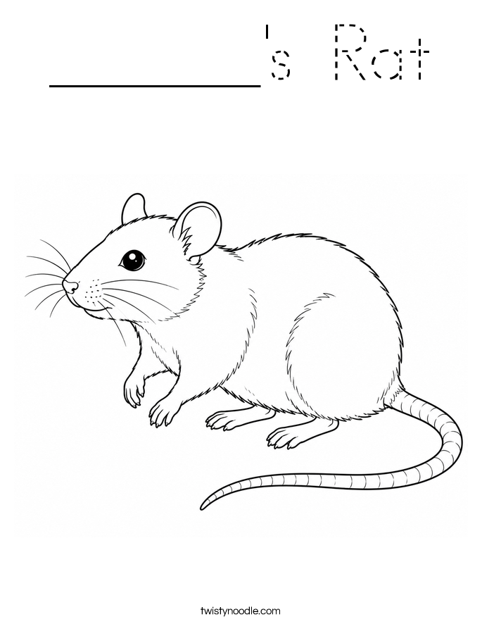 ______'s Rat Coloring Page