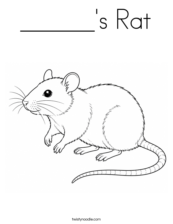 ______'s Rat Coloring Page
