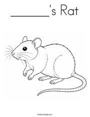 ______'s Rat Coloring Page