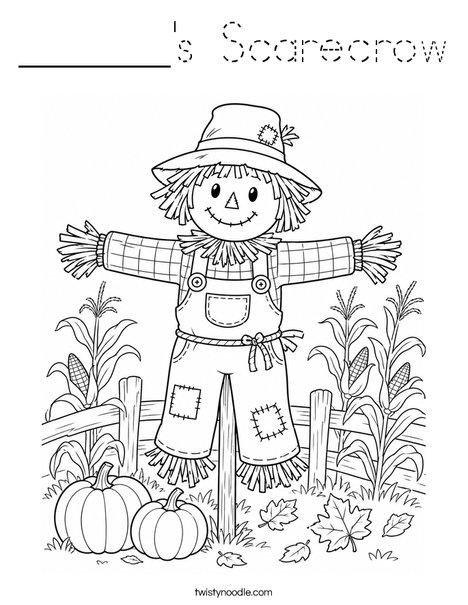 ______'s Scarecrow Coloring Page