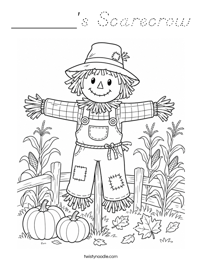 ______'s Scarecrow Coloring Page