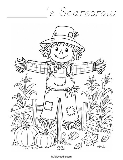______'s Scarecrow Coloring Page