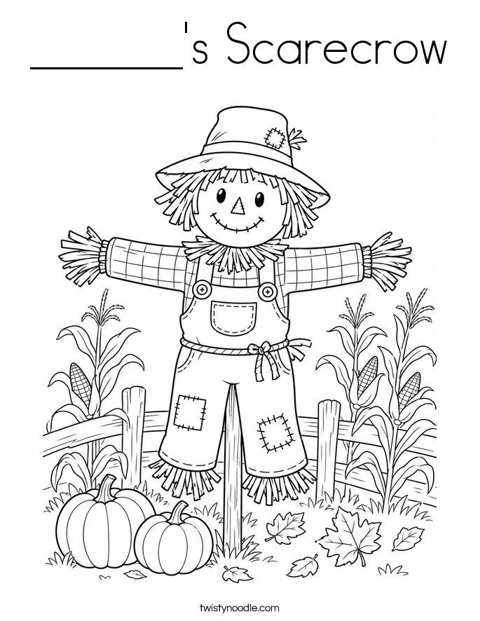 ______'s Scarecrow Coloring Page