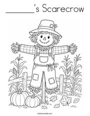 ______'s Scarecrow Coloring Page