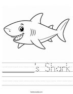 ______'s Shark Handwriting Sheet