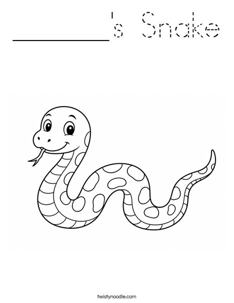 ______'s Snake Coloring Page
