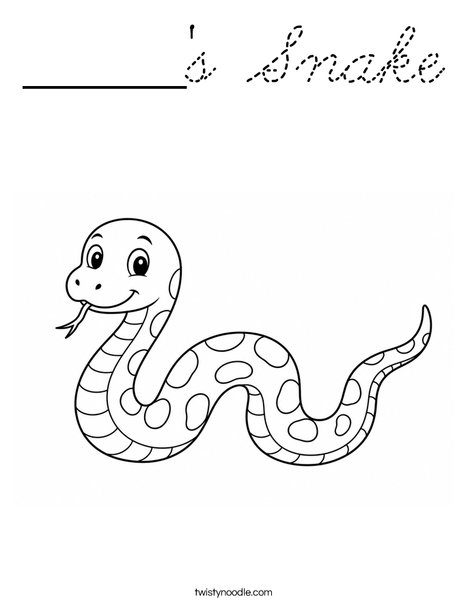 ______'s Snake Coloring Page