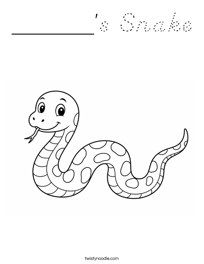 ______'s Snake Coloring Page