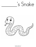 ______'s Snake Coloring Page