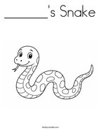 ______'s Snake Coloring Page