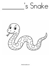 ______'s Snake Coloring Page