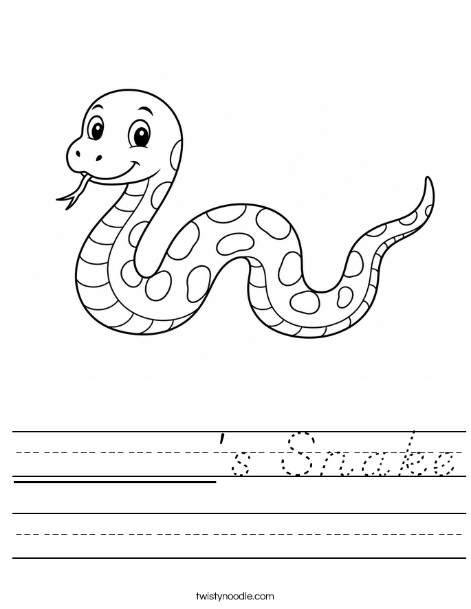 ______'s Snake Worksheet