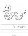 ______'s Snake Worksheet
