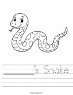 ______'s Snake Handwriting Sheet