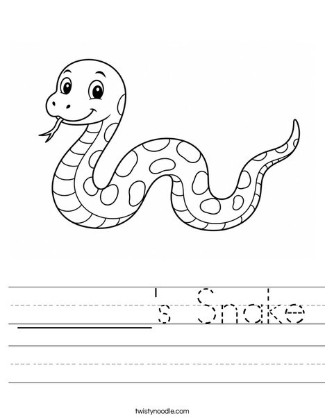______'s Snake Worksheet