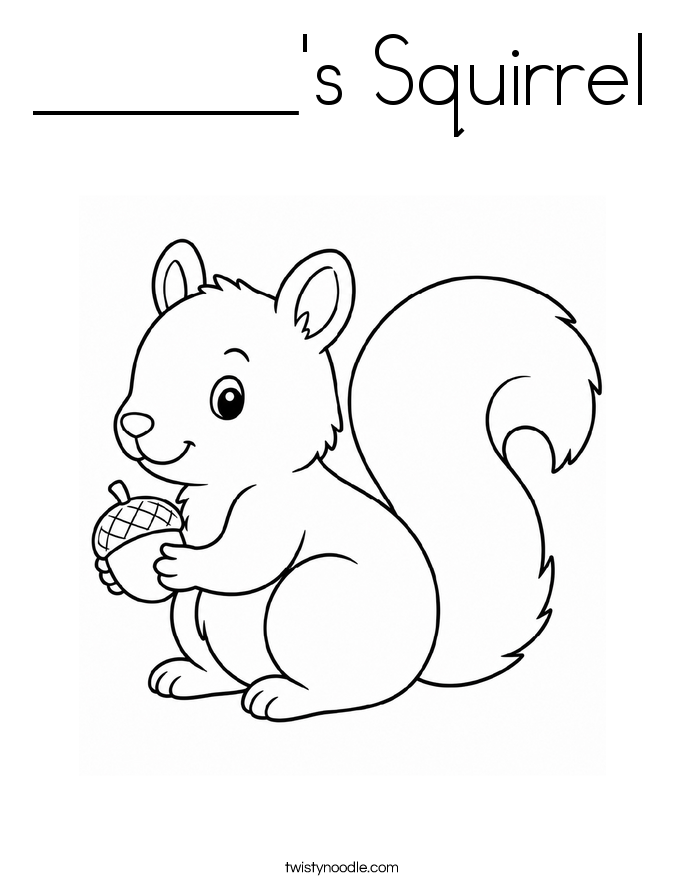 ______'s Squirrel Coloring Page