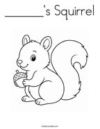 ______'s Squirrel Coloring Page