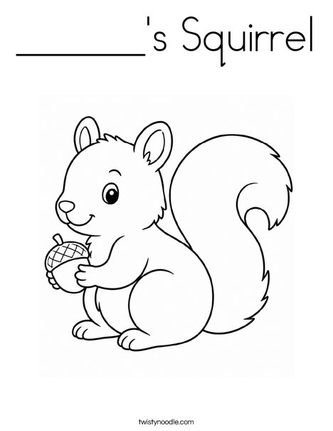 ______'s Squirrel Coloring Page