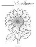______'s Sunflower Coloring Page