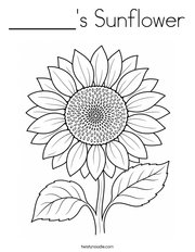 ______'s Sunflower Coloring Page