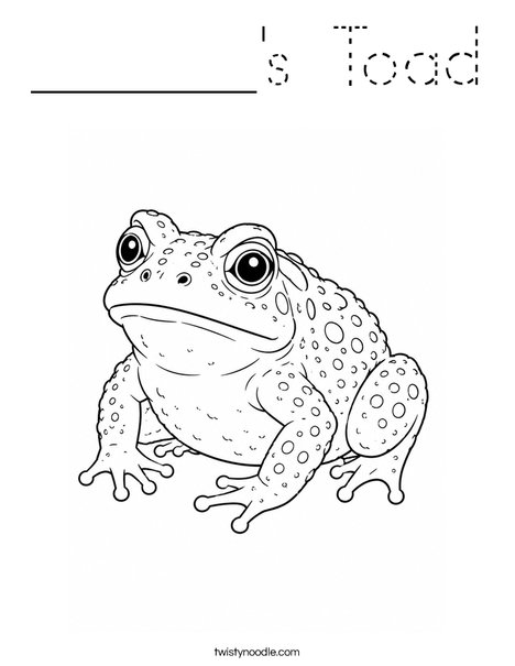 ______'s Toad Coloring Page