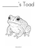 ______'s Toad Coloring Page