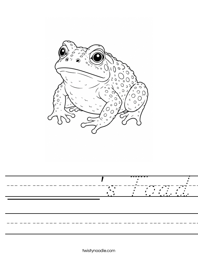 ______'s Toad Worksheet