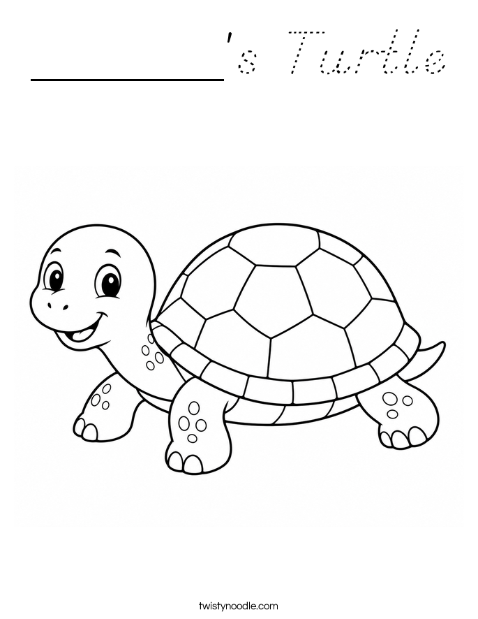 ______'s Turtle Coloring Page