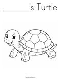 ______'s Turtle Coloring Page