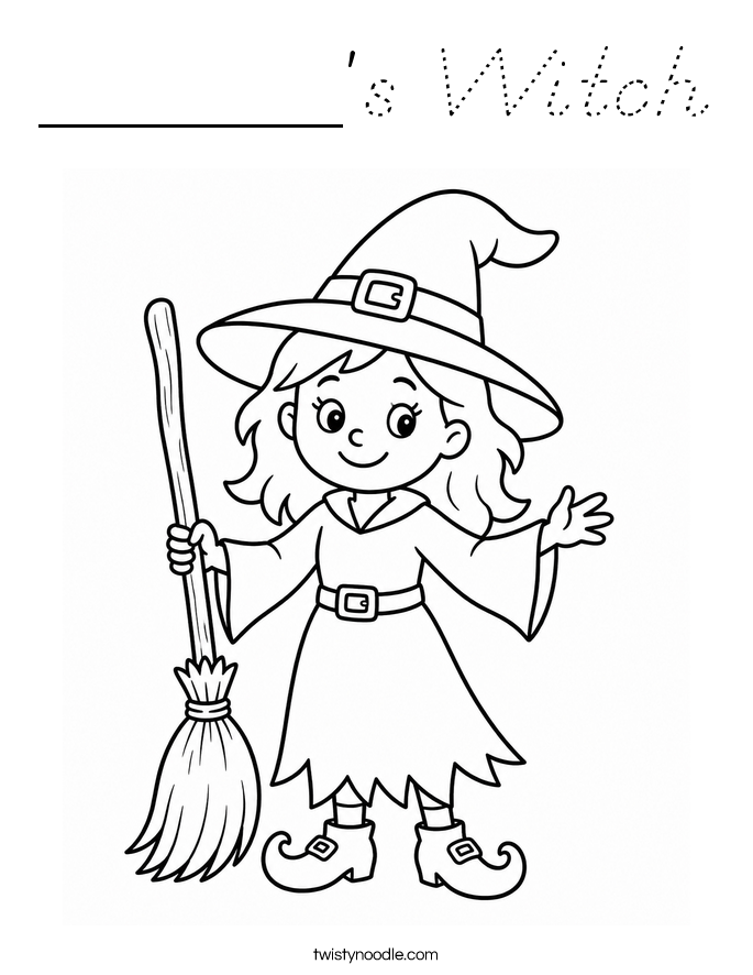 ______'s Witch Coloring Page
