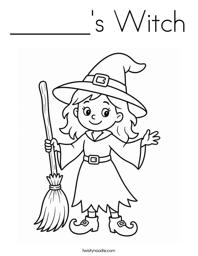 ______'s Witch Coloring Page