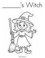 ______'s Witch Coloring Page